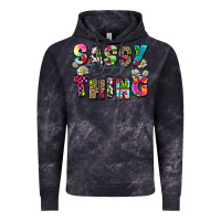 Cloud Black sassy little thing Vintage Hoodie - Zillion Design Studio