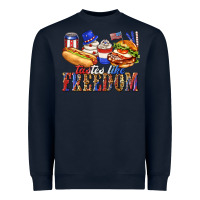 Navy tastes like freedom with leopard Heavyweight Sweatshirt - texasbilliewilder