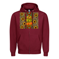 Burgundy pumpkin Zipper Hoodie - JahusDesignShop