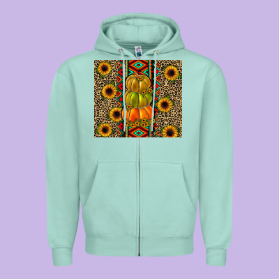 Pumpkin Zipper Hoodie Designed By Jahusdesignshop