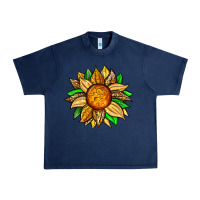 Navy pineapple sunflower Urban Heavy Tee - Zillion Design Studio