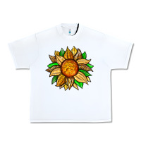 White pineapple sunflower Urban Heavy Tee - Zillion Design Studio