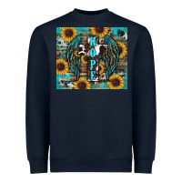 Navy western hope sunflower's Heavyweight Sweatshirt - RanaPortraitStore