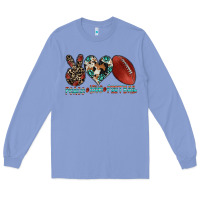 Colony Blue peace love football Long Sleeve Tee - CowhideDigitalArt