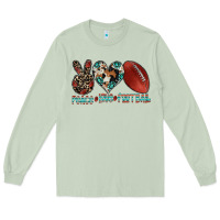 Matcha peace love football Long Sleeve Tee - CowhideDigitalArt
