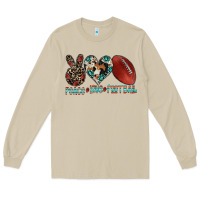 Mushroom peace love football Long Sleeve Tee - CowhideDigitalArt