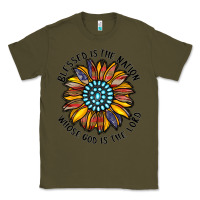 Army Green blessed is the nation whose god is the lord Classic Tee - CowhideDigitalArt