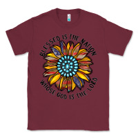 Burgundy blessed is the nation whose god is the lord Classic Tee - CowhideDigitalArt