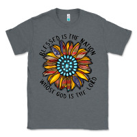 Charcoal Heather blessed is the nation whose god is the lord Classic Tee - CowhideDigitalArt