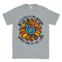 Heather Grey blessed is the nation whose god is the lord Classic Tee - CowhideDigitalArt