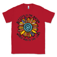 Red blessed is the nation whose god is the lord Classic Tee - CowhideDigitalArt
