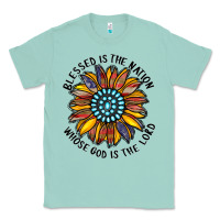 Seafoam blessed is the nation whose god is the lord Classic Tee - CowhideDigitalArt