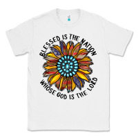White blessed is the nation whose god is the lord Classic Tee - CowhideDigitalArt