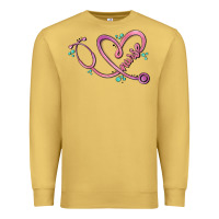 Antique Gold nurse heart Premium Sweatshirt - MaliasSmallBusiness