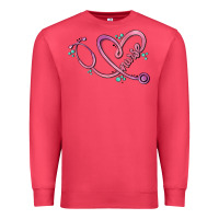 Cardinal nurse heart Premium Sweatshirt - MaliasSmallBusiness