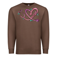 Chestnut nurse heart Premium Sweatshirt - MaliasSmallBusiness