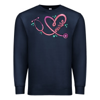 Navy nurse heart Premium Sweatshirt - MaliasSmallBusiness
