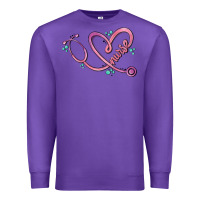 Purple nurse heart Premium Sweatshirt - MaliasSmallBusiness