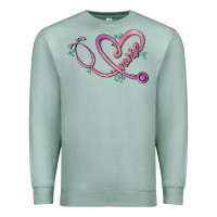Seafoam nurse heart Premium Sweatshirt - MaliasSmallBusiness
