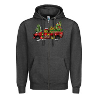 Charcoal Heather christmas truck Zipper Hoodie - JahusDesignShop