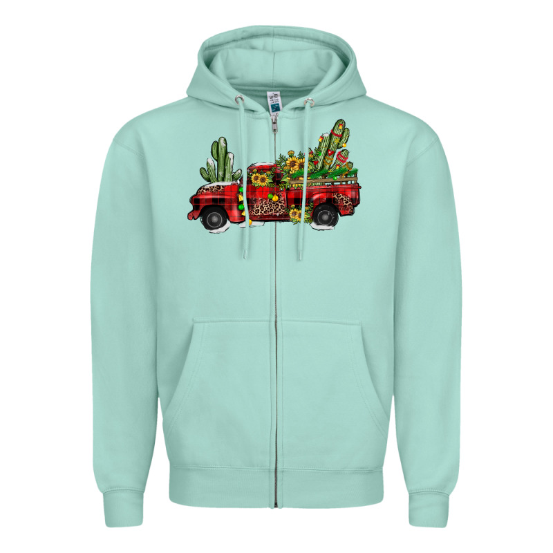 Christmas Truck Zipper Hoodie by JahusDesignShop | Teevron