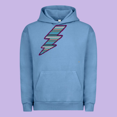 Purple Border Aztec Pattern Lightning Urban Hoodie Designed By Bettercallsaul