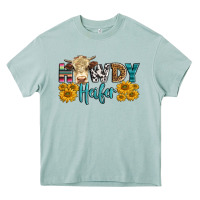 Arona Western Howdy Heifer With Simmental Cow Heavy Core Tee - LillyAllenDesigns