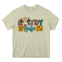 Mossy Western Howdy Heifer With Simmental Cow Heavy Core Tee - LillyAllenDesigns