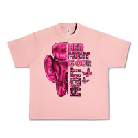 Salmon Her Fight Is Our Fight Cancer Urban Heavy Tee - texasbilliewilder
