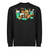 Black french bulldog coffee cups Heavyweight Sweatshirt - Zillion Design Studio
