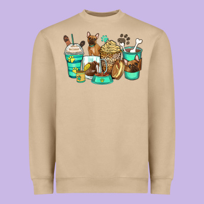 Heavyweight Sweatshirt french bulldog coffee cups