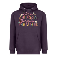 Plum call me antisocial but please don't call me Heavyweight Hoodie - MaliasSmallBusiness