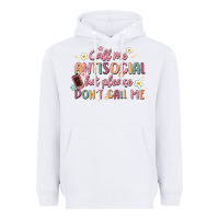 White call me antisocial but please don't call me Heavyweight Hoodie - MaliasSmallBusiness