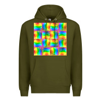 Army Green Pride lgbtq flag and leopard with glitter seamless Premium Hoodie - BundleAndBundleShop