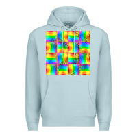 Blue Mist Pride lgbtq flag and leopard with glitter seamless Premium Hoodie - BundleAndBundleShop