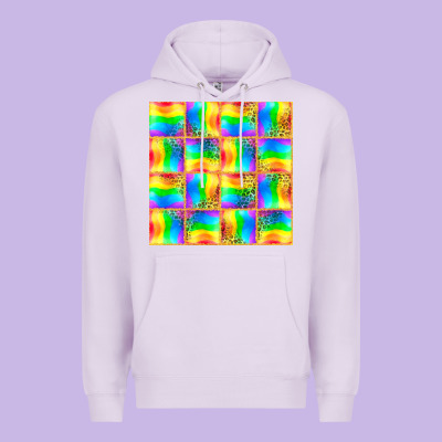 Pride Lgbtq Flag And Leopard With Glitter Seamless Premium Hoodie Designed By Bundleandbundleshop