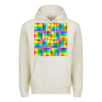 Oatmeal Heather Pride lgbtq flag and leopard with glitter seamless Premium Hoodie - BundleAndBundleShop