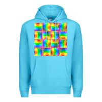 Ocean Blue Pride lgbtq flag and leopard with glitter seamless Premium Hoodie - BundleAndBundleShop