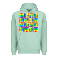 Seafoam Pride lgbtq flag and leopard with glitter seamless Premium Hoodie - BundleAndBundleShop