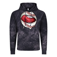 Cloud Black sports lips baseball Vintage Hoodie - texasbilliewilder