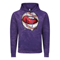 Cloud Purple sports lips baseball Vintage Hoodie - texasbilliewilder