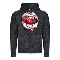 Vintage Black sports lips baseball Vintage Hoodie - texasbilliewilder