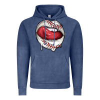 Vintage Denim sports lips baseball Vintage Hoodie - texasbilliewilder