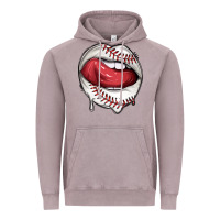 Vintage Zinc sports lips baseball Vintage Hoodie - texasbilliewilder