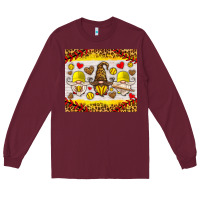 Burgundy softball gnome Long Sleeve Tee - HRA Design Shop