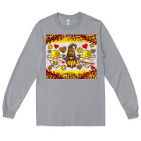 Heather Grey softball gnome Long Sleeve Tee - HRA Design Shop