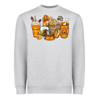 Heather Grey cocker spaniel coffee cups Heavyweight Sweatshirt - Zillion Design Studio