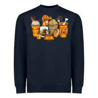 Navy cocker spaniel coffee cups Heavyweight Sweatshirt - Zillion Design Studio