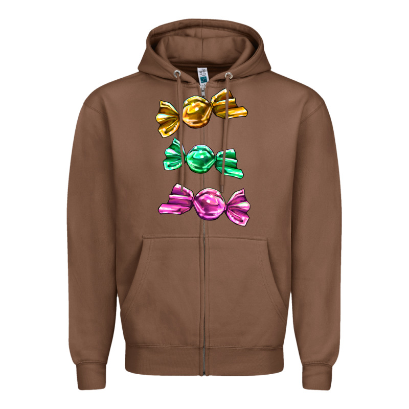 Colorful Candies Zipper Hoodie by AdoDesignShop | Teevron
