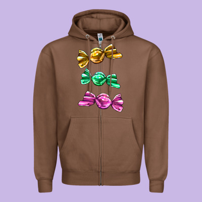 Colorful Candies Zipper Hoodie Designed By Adodesignshop